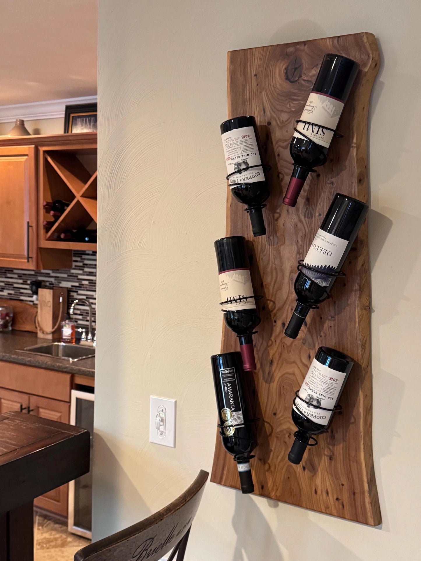 Étagère murale pour vin (6 bouteilles) (Livraison gratuite dans plus de 20 pays)