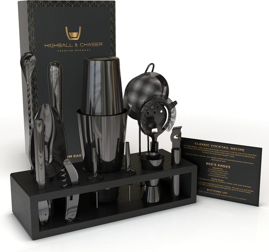13-Piece Boston Cocktail Shaker Set Stainless