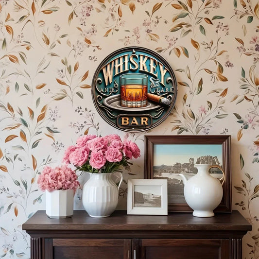 Whiskey & Cigar Lounge - Premium Vintage Metal Sign