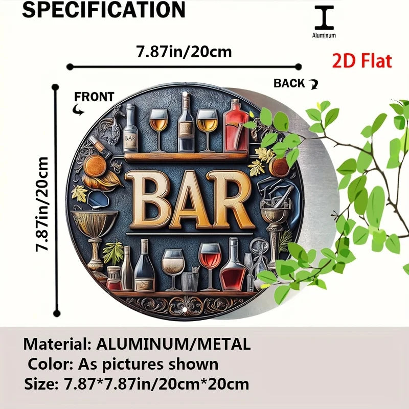 Vintage Metal Bar Sign