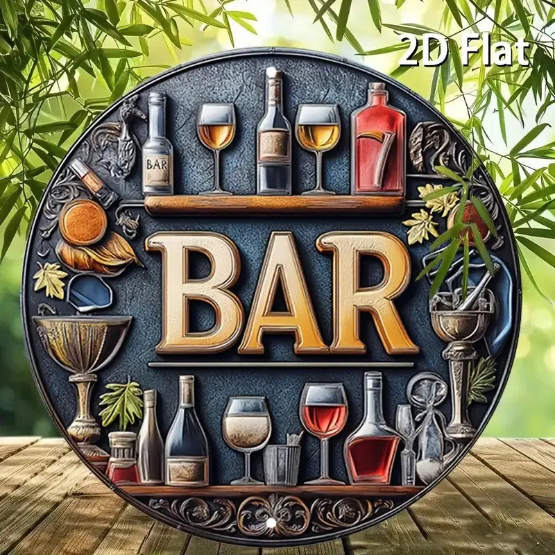 Vintage Metal Bar Sign