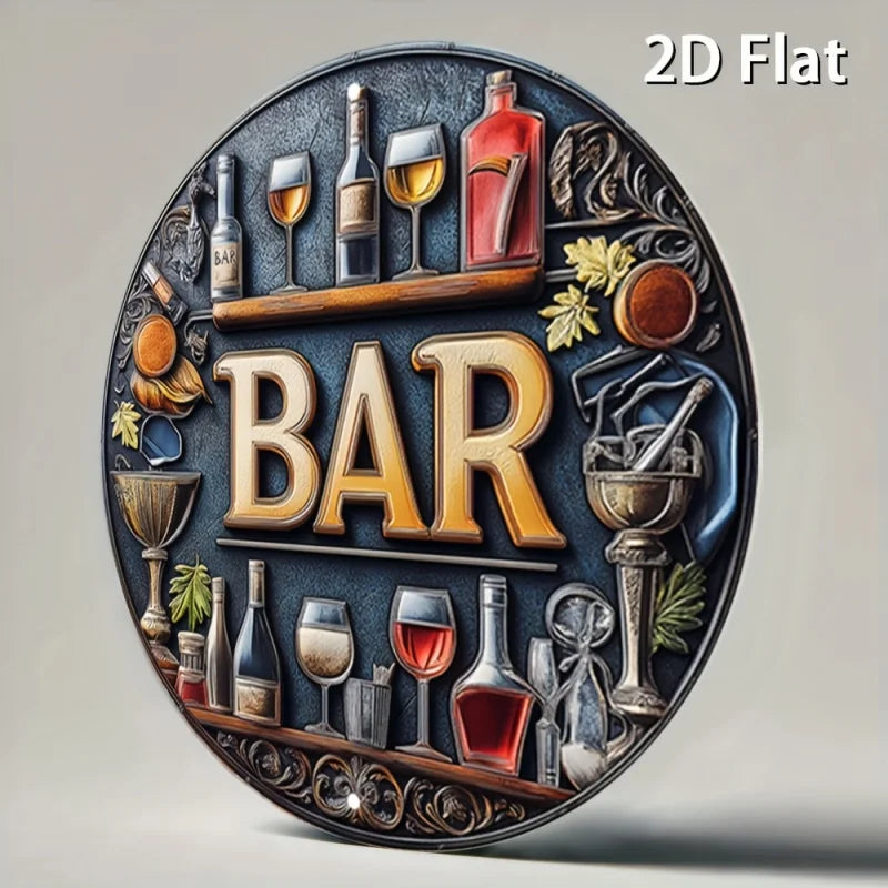 Vintage Metal Bar Sign