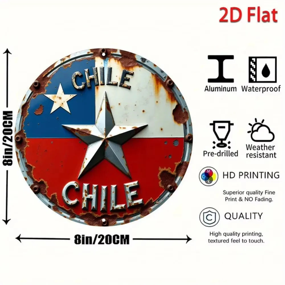 Tequila podávaná tu - Vintage okrúhly plechový nápis